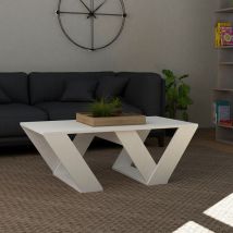 Pipra Modern Coffee Table White Multipurpose h 40cm - White