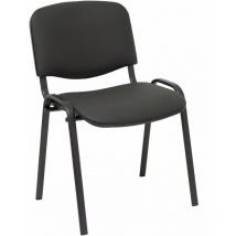 Pack 4 sillas Iso similpiel negro