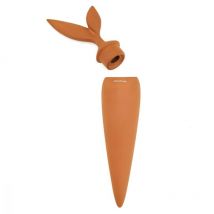 Kikkerland - Piquet d'arrosage en terre cuite Orange Asymétrique