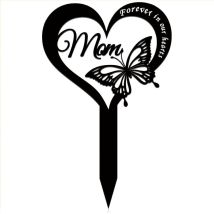 Piquets Commémoratifs pour Cimetière, Décorations en Métal pour Tombe de Maman, Plaque de Sympathie, Piquet de Jardin, Signes Commémoratifs pour