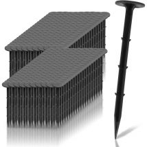 Piquets de fixation sol en plastique, jardin, tente, fixation terre - lot de 400