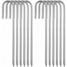 Piquets de Tente Galvanisé 12 Pièces Tente de Camping Ancrage au Sol Accessoires de Tentes pour Tente de Camping Balançoire Auvents de Trampoline (8