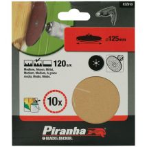 Dischi abrasivi 125 mm grana 120 per platorelli da trapano Black and decker