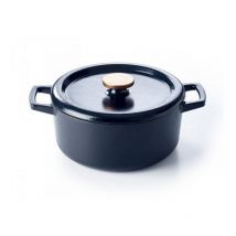 Pirofila tonda in ghisa smaltata 26 cm nera - 15141264 Beka
