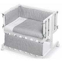 20713120 – Fasciatoio per miniculla, motivo: luna, in Cotone, Colore: Bianco/Grigio - Pirulos