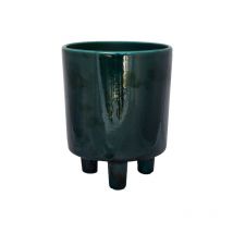 Ivyline - Pisa Planter - Ceramic - L20 x W20 x H24 cm - Emerald