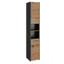 PISA - Mobile da bagno - 170x30x30 cm - Colonna portaoggetti per il bagno - Look legno