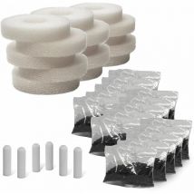 Pisces - 15 Pack Compatible Refill Service Kit for Oase biOrb with Filter Media & Airstone