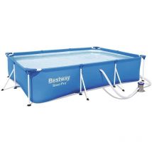 Bestway - piscina steel pro + depuradora 300x201x60 cm 56411 , Piscina con depuradora 56411. -Marca: . -Modelo: 56411. -Dimensiones: 300 x 201 x 66