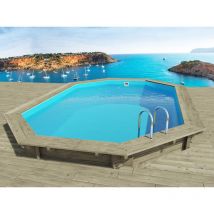Habitat Et Jardin - Piscina de madera 'Miami 145' - 4,86 x 3,36 x 1,45 m