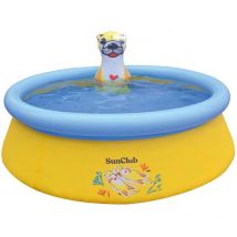 Piscina Gonfiabile Forma Lontra per Bambini 150cm con Doccia Spruzzo Giardino