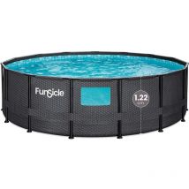 Funsicle - Piscina inflable con ventanilla negra Ø4,57x h 1,22m