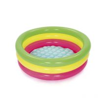 BESTWAY 51128 - Piscina Hinchable Infantil Summer 70 x 24 cm Estructura 3 Anillos y Suelo Hinchable Colores Para Niños Mayores de 2 Años Capacidad 41