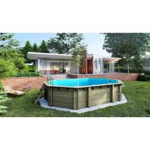 Altanka - Piscina in legno 6,57x4,57 - H.1,31 m - con filtrazione e armadio per le attrezzature - BAS749OSPI+SZA