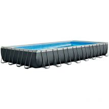 Intex - piscina fuoriterra 975X488X132 rettangolare ultraframe pompa a sabbia new