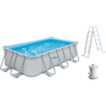 Summer Waves - piscina fuori terra rettangolare 400x200x100 cm con scaletta e filtro a cartuccia