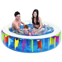 Piscina Gonfiabile Fuoriterra Rotonda Family Multicolore 190x50cm da Giardino