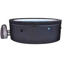 Piscina Idromassaggio Spa 156x70 Rotonda Acqua Riscaldata 4 Adulti Semi Rigida
