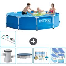 Intex - Piscine à cadre rond 305 x 76 cm - Bleue - Comprend des Accessoires CB19