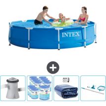 Rundrahmen-Schwimmbecken – 305 x 76 cm – Blau – Inklusive Zubehör CB90 - Intex