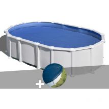 Kit piscine acier blanc Gré Haïti ovale 10,20 x 5,75 x 1,32 m + Bâche hiver