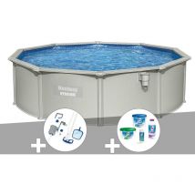 Kit piscine acier ronde Bestway Hydrium 4,60 x 1,20 cm + Kit de traitement au chlore + Kit d'entretien Deluxe