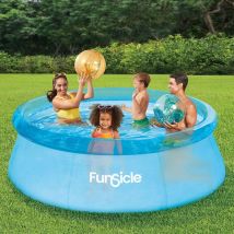 Piscine auto stable transparente bleue Funsicle 2,44m x76cm