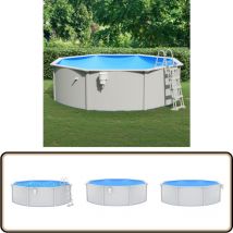 Piscine avec échelle de sécurité 460x120 cm - Piscine Hors Sol - Piscine Ronde - Piscine Acier - Piscine Pvc - Piscine Familiale