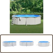 Piscine avec échelle de sécurité 490x360x120 cm - Piscine Hors Sol - Piscine Ronde - Piscine Enterrée - Piscine Pour Enfants - Piscine Familiale