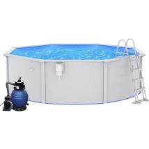 Vidaxl - Piscine avec pompe filtrante à sable et échelle 460x120 cm