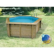 Ubbink - Kit piscine bois Azura 4,10 x 1,20 m + Kit margelles