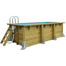 Ubbink - Piscine bois azura 300 x 430cm rectangulaire liner beige
