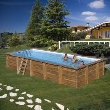 Piscine bois BRAGA 8,15m x 4,20m x H: 1,46m