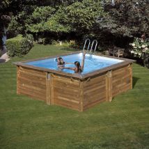 Piscine bois carra 3 - 3,05m x 3,05m x h: 1,19m