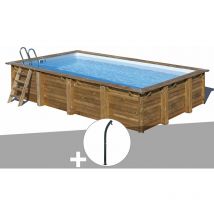 GRE - Kit piscine bois Gré Evora 6,20 x 4,20 x 1,33 m + Douche