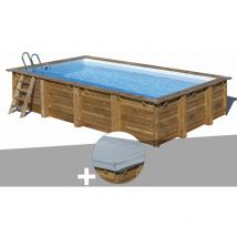 Kit piscine bois Gré Evora 6,20 x 4,20 x 1,33 m + Bâche hiver