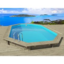Habitat Et Jardin - Piscine bois ' Palma 145 ' 7.57 x 4.07 x 1.44 m