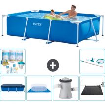 Intex - Piscine Cadre Rectangulaire 260 x 160 x 65 cm - Bleue - Incluse Accessoire CB97