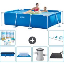 Intex - Piscine Cadre Rectangulaire 220 x 150 x 60 cm - Bleue - Incluse Accessoire CB97