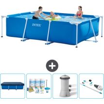 Intex - Piscine Cadre Rectangulaire 300 x 200 x 75 cm - Bleue - Incluse Accessoire CB5