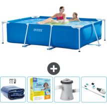 Intex - Piscine Cadre Rectangulaire 220 x 150 x 60 cm - Bleue - Incluse Accessoire CB12