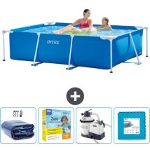 Intex - Piscine Cadre Rectangulaire 220 x 150 x 60 cm - Bleue - Incluse Accessoire CB67