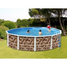 Kit piscine hors-sol acier TOI camuflaje ronde Ø4.60 x 1.20m décor camouflage