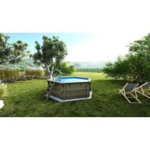 Altanka - Piscine en bois 3,55x4,09 - H.1,17 m - avec filtration