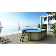 Piscine en bois - 6,53x4,41 x H.1,42m - avec filtration