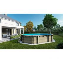 Altanka - Piscine en bois 6,57x4,07 - H.1,20 m - avec filtration