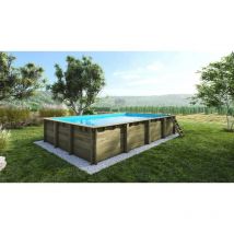 Piscine en bois 8,20x5,20 - H.1,45 m - avec filtration