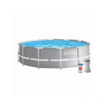 Intex - Piscine Démontable Prism Frame 6503 l Ronde Épurateur de Piscine (366 x 76 cm)