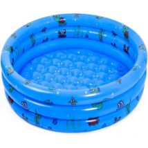 Piscine Enfant, Piscine Gonflable Ronde de 51 Pouces, Piscine Gonflable Extérieur Pataugeoire, Bleu(130 x 35cm)