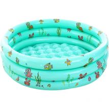 Piscine Enfant, Piscine Gonflable Ronde de 51 Pouces, Piscine Gonflable Extérieur Pataugeoire, Vert(130 x 35cm)